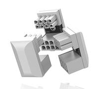 EZDIY-FAB GPU VGA PCIe 8 Broches U Turn connecteur d'angle à 180 degrés Carte Adaptateur d'alimentation pour Carte Graphique de Bureau-Type inversé 3-Pack Blanc