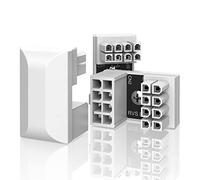 EZDIY-FAB GPU VGA PCIe 8 Broches U Turn connecteur d'angle à 180 degrés Carte Adaptateur d'alimentation pour Carte Graphique de Bureau-Type inversé 3-Pack Blanc