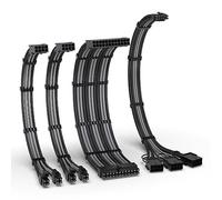 EZDIY-FAB Kit de câbles gainés PCIE 5.0 12VHPWR, rallonge de câble d'alimentation 16 AWG, câble gainé pour PC, câble d'extension RTX4080/4070Ti 24 broches ATX/(4+4) PIN-EPS/(12+4) broches vers 3 x 8