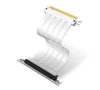 EZDIY-FAB PCIE Gen 4 16x Extreme Flexible,Câble Riser haute vitesse PCI Express 4.0 Port GPU Extension Card-Connecteur à angle droit,Supporte les RTX3090/3090ti/4080/4090 [7.87in/20cm]- Blanc