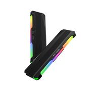 EZDIY-FAB RH01 Lot de 2 dissipateurs thermiques ARGB RAM, répartiteur de chaleur pour DDR5 DDR4, refroidisseur RAM en aluminium avec éclairage ARGB 5 V à 3 broches, refroidissement de mémoire PC de