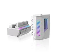EZDIY-FAB Shield Adaptateur ATX 24-pin 180°, Infinity Mirror ARGB, Blanc | Réduction tension câbles, adaptateur 180°, Infinity Mirror ARGB, sync 5V 3 broches, routage propre - PC showcase