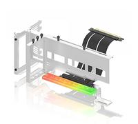 EZDIY-FAB Support vertical PCIe 4.0 GPU pour carte graphique avec module LED ARGB 5V 3 broches, kit de support pour carte vidéo VGA avec câble riser PCIe 4.0 X16 Gen4 17cm/6.69in à 90 degrés angle