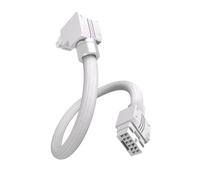 EZDIY-FAB UNIFAS Câble d'extension GPU ARGB 16 broches 12VHPWR pour série RTX 40/50, 16AWG 90° à angle droit 12V-2x6 PCIe 5.1, câble d'extension PSU 5 V, synchronisation RVB à 3 broches, conception de