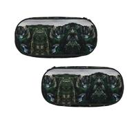 EZDLOWVBA Canyon - Trousse à crayons avec imprimé mousse falaise pour garçons et filles, jolie trousse à crayons avec fermeture éclair pour étudiants, pour filles, fils, bureau, Noir , Taille unique,