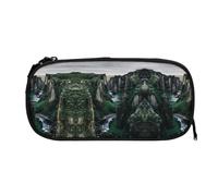 EZDLOWVBA Canyon - Trousse à crayons avec imprimé mousse falaise pour garçons et filles, jolie trousse à crayons avec fermeture éclair pour étudiants, pour filles, fils, bureau, Noir , One Size