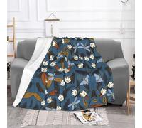 EZDLOWVBA Couverture polaire imprimée nature sauvage pour canapé, canapé-lit, couverture confortable, pelucheuse, douce, légère et chaude, pour toutes les saisons