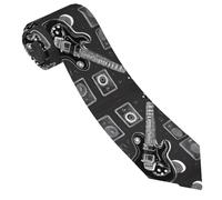 EZDLOWVBA Cravate tendance pour homme avec imprimé Love Rock - Cravate d'affaires - Cravate réglable pour fête de mariage et réunion, Noir , taille unique