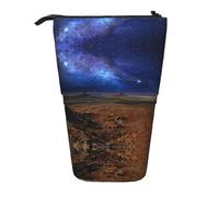 EZDLOWVBA Desert Monument Valley Sac de papeterie pour garçons et filles avec support à fermeture éclair, trousse télescopique, étudiants et bureau, collège