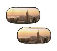 EZDLOWVBA Empire State Building - Jolie trousse à crayons avec fermeture éclair pour étudiants, pour filles, fils, bureau, Noir , Taille unique, Trousse de beauté