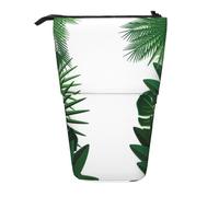EZDLOWVBA Exotic Fantasy - Trousse télescopique avec motif feuilles de palmier tropicales hawaïennes pour garçons et filles - Avec fermeture éclair