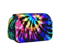 EZDLOWVBA Exotic Tribe Trousse à crayons avec 2 compartiments Motif tie-dye Grande capacité