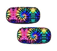 EZDLOWVBA Exotic Tribe Trousse à crayons avec imprimé tie-dye pour garçons et filles avec fermeture éclair pour étudiants, pour filles, fils, bureau, Noir , Taille unique, Trousse de beauté
