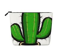 EZDLOWVBA Green Print Green Print Faux Trousse de Maquillage en Chanvre - Voyage et Rangement Quotidien Essentiel - Trousse Cosmétique Réutilisable, Pochette à Fermeture Éclair, Outil de Maquillage,