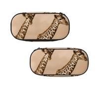 EZDLOWVBA Jolie trousse à crayons avec fermeture éclair pour étudiants, filles et filles, motif girafe qui court sur la rue, pour filles, fils, bureau, Noir , Taille unique, Trousse de beauté