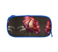 EZDLOWVBA Jolie trousse à crayons avec fermeture éclair pour garçons et filles avec imprimé rose en déclin, bleu, One Size, Trousse de beauté