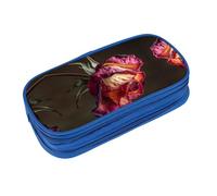 EZDLOWVBA Jolie trousse à crayons avec fermeture éclair pour garçons et filles avec imprimé rose en déclin, bleu, Taille unique, Trousse de beauté
