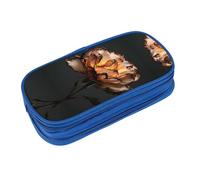EZDLOWVBA Jolie trousse à crayons avec fermeture éclair pour garçons et filles avec imprimé rose en déclin, bleu, Taille unique, Trousse de beauté