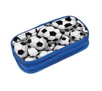 EZDLOWVBA Jolie trousse à crayons avec fermeture éclair pour garçons et filles - Motif football marin - Pour filles et fils, bleu, Taille unique, Trousse de beauté
