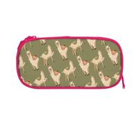EZDLOWVBA Jolie trousse à crayons avec imprimé alpaga pour garçons et filles avec fermeture éclair pour étudiants, trousse à crayons pour fille, fils, bureau, rose, One Size, Trousse de beauté