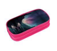 EZDLOWVBA Jolie trousse à crayons avec imprimé aurore pour garçons et filles avec fermeture éclair pour étudiants, trousse à crayons pour fille, fils, bureau, rose, One Size, Trousse de beauté