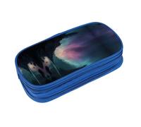 EZDLOWVBA Jolie trousse à crayons avec imprimé aurore pour garçons et filles avec fermeture éclair pour étudiants, trousse à crayons pour fille, fils, bureau, bleu, One Size, Trousse de beauté