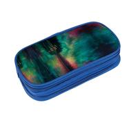 EZDLOWVBA Jolie trousse à crayons avec imprimé aurore pour garçons et filles avec fermeture éclair pour étudiants, trousse à crayons pour fille, fils, bureau, bleu, One Size, Trousse de beauté