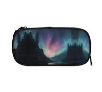 EZDLOWVBA Jolie trousse à crayons avec imprimé aurore pour garçons et filles avec fermeture éclair pour étudiants, trousse à crayons pour fille, fils, bureau, Noir , One Size, Trousse de beauté