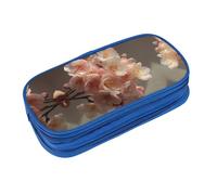 EZDLOWVBA Jolie trousse à crayons avec imprimé bouquet de fleurs de cerisier pour garçons et filles avec fermeture éclair pour étudiants, trousse à crayons pour fille, fils, bureau, bleu, One Size