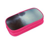 EZDLOWVBA Jolie trousse à crayons avec imprimé brouillard pour garçons et filles avec fermeture éclair pour étudiants, trousse à crayons pour fille, fils, bureau, rose, Taille unique, Trousse de