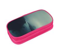 EZDLOWVBA Jolie trousse à crayons avec imprimé brouillard pour garçons et filles avec fermeture éclair pour étudiants, trousse à crayons pour fille, fils, bureau, rose, Taille unique, Trousse de