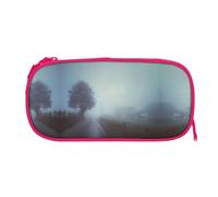 EZDLOWVBA Jolie trousse à crayons avec imprimé brouillard pour garçons et filles avec fermeture éclair pour étudiants, trousse à crayons pour fille, fils, bureau, rose, One Size, Trousse de beauté
