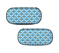 EZDLOWVBA Jolie trousse à crayons avec imprimé gouttes de pluie pour garçons et filles avec fermeture éclair pour étudiants, pour filles, fils, bureau, Noir , Taille unique, Trousse de beauté