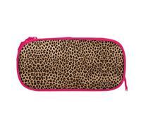 EZDLOWVBA Jolie trousse à crayons avec imprimé léopard sauvage pour garçons et filles avec fermeture éclair pour étudiants, trousse à crayons pour fille, fils, bureau, rose, One Size, Trousse de