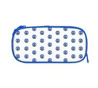 EZDLOWVBA Jolie trousse à crayons avec imprimé mauvais yeux pour garçons et filles avec fermeture éclair pour étudiants, trousse à crayons pour fille, fils, bureau, bleu, One Size, Trousse de beauté