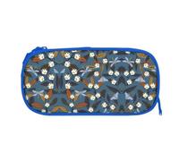 EZDLOWVBA Jolie trousse à crayons avec imprimé nature sauvage pour garçons et filles avec fermeture éclair pour étudiants, trousse à crayons pour fille, fils, bureau, bleu, One Size, Trousse de beauté