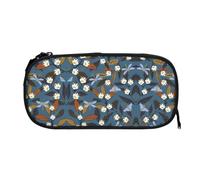 EZDLOWVBA Jolie trousse à crayons avec imprimé nature sauvage pour garçons et filles avec fermeture éclair pour étudiants, trousse à crayons pour fille, fils, bureau, Noir , One Size, Trousse de