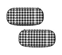 EZDLOWVBA Jolie trousse à crayons avec imprimé pied-de-poule noir pour garçons et filles avec fermeture éclair pour étudiants, pour filles, fils, bureau, Noir , Taille unique, Trousse de beauté