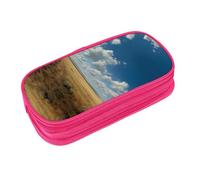 EZDLOWVBA Jolie trousse à crayons avec imprimé prairie pour garçons et filles avec fermeture éclair pour étudiants, trousse à crayons pour fille, fils, bureau, rose, Taille unique, Trousse de beauté