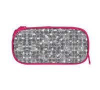 EZDLOWVBA Jolie trousse à crayons avec motif à paillettes argentées pour garçons et filles avec fermeture éclair pour étudiants pour filles et fils, rose, One Size, Trousse de beauté