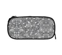 EZDLOWVBA Jolie trousse à crayons avec motif à paillettes argentées pour garçons et filles avec fermeture éclair pour étudiants pour filles et fils, Noir , One Size, Trousse de beauté
