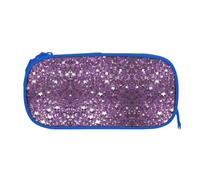 EZDLOWVBA Jolie trousse à crayons avec motif à paillettes pour garçons et filles avec fermeture éclair pour étudiants, trousse à crayons pour fille, fils, bureau, bleu, One Size, Trousse de beauté