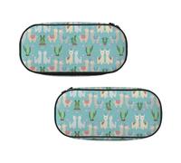 EZDLOWVBA Jolie trousse à crayons en alpaga rose avec imprimé cœur pour garçons et filles avec fermeture éclair pour étudiants, trousse à crayons pour fille, fils, bureau, Noir , Taille unique,