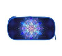 EZDLOWVBA Jolie trousse à crayons rectangulaire avec imprimé floral pour garçons et filles avec fermeture éclair pour étudiants, trousse à crayons pour fille, fils, bureau, bleu, One Size, Trousse de