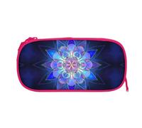 EZDLOWVBA Jolie trousse à crayons rectangulaire avec imprimé floral pour garçons et filles avec fermeture éclair pour étudiants, trousse à crayons pour fille, fils, bureau, rose, One Size, Trousse de