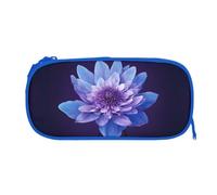 EZDLOWVBA Jolie trousse à crayons rectangulaire avec imprimé mandala pour garçons et filles avec fermeture éclair pour étudiants, trousse à crayons pour fille, fils, bureau, bleu, One Size, Trousse de