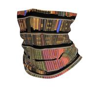EZDLOWVBA Lot de 2 foulards multifonctions avec imprimé bibliothèque - Bandeau élastique - Résistance aux UV - Pour le sport, la pêche en plein air, le cyclisme