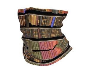 EZDLOWVBA Lot de 2 foulards multifonctions avec imprimé bibliothèque - Bandeau élastique - Résistance aux UV - Pour le sport, la pêche en plein air, le cyclisme