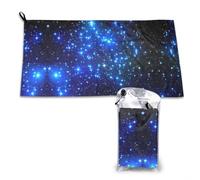 EZDLOWVBA Lot de 2 serviettes de fitness à séchage rapide Motif étoiles galaxie