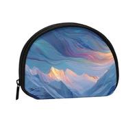 EZDLOWVBA Mini porte-monnaie imprimé vent de l'Himalaya avec fermeture éclair - Petit portefeuille pour homme et femme - Organiseur de voyage compact